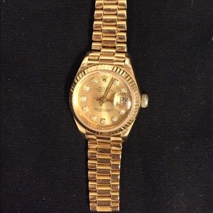 SOLD Rolex Presidential princess cut 18k gold